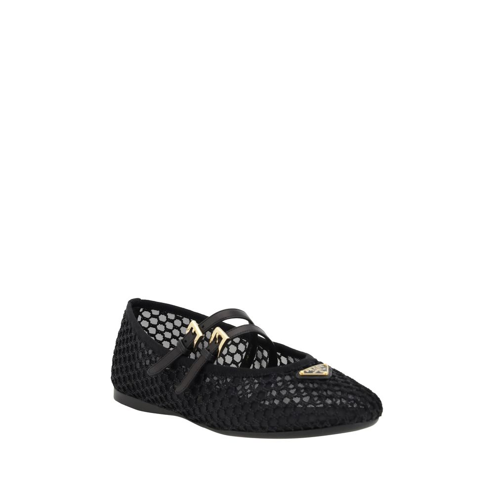 Prada Net Ballerinas