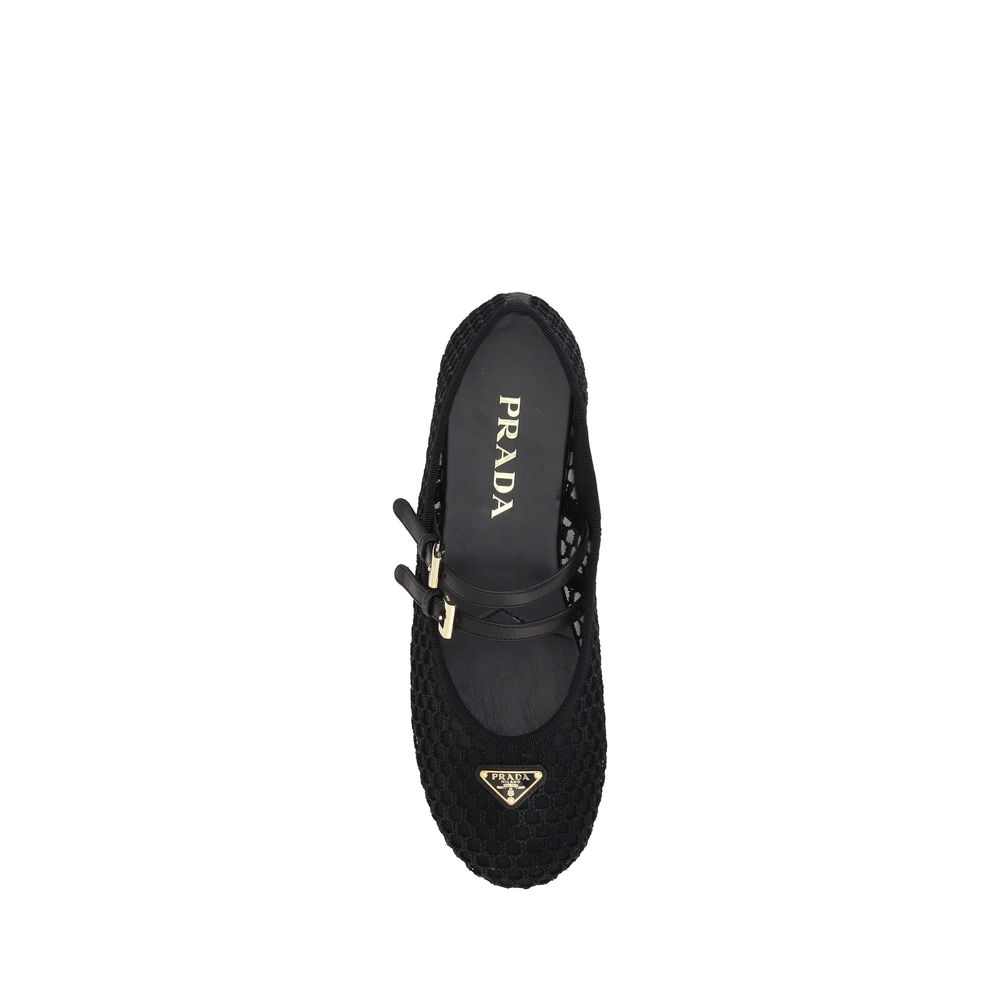 Prada Net Ballerinas