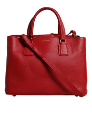Dolce & Gabbana Red Calfskin Leather Shoulder Top Handle Bag