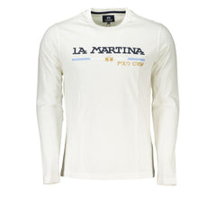 La Martina Chic Crew Neck Embroidered White Tee