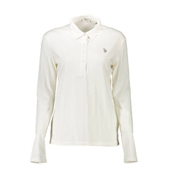 U.S. POLO ASSN. White Cotton Women Polo Shirt