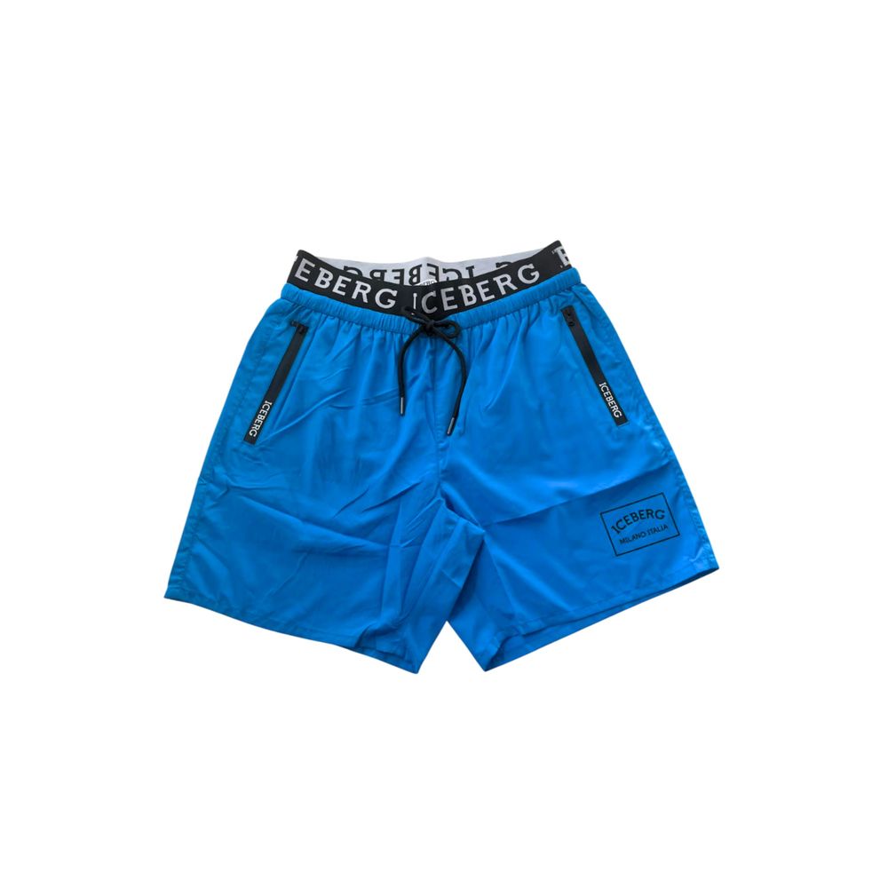 Iceberg Light Blue Polyester Men Swim Short